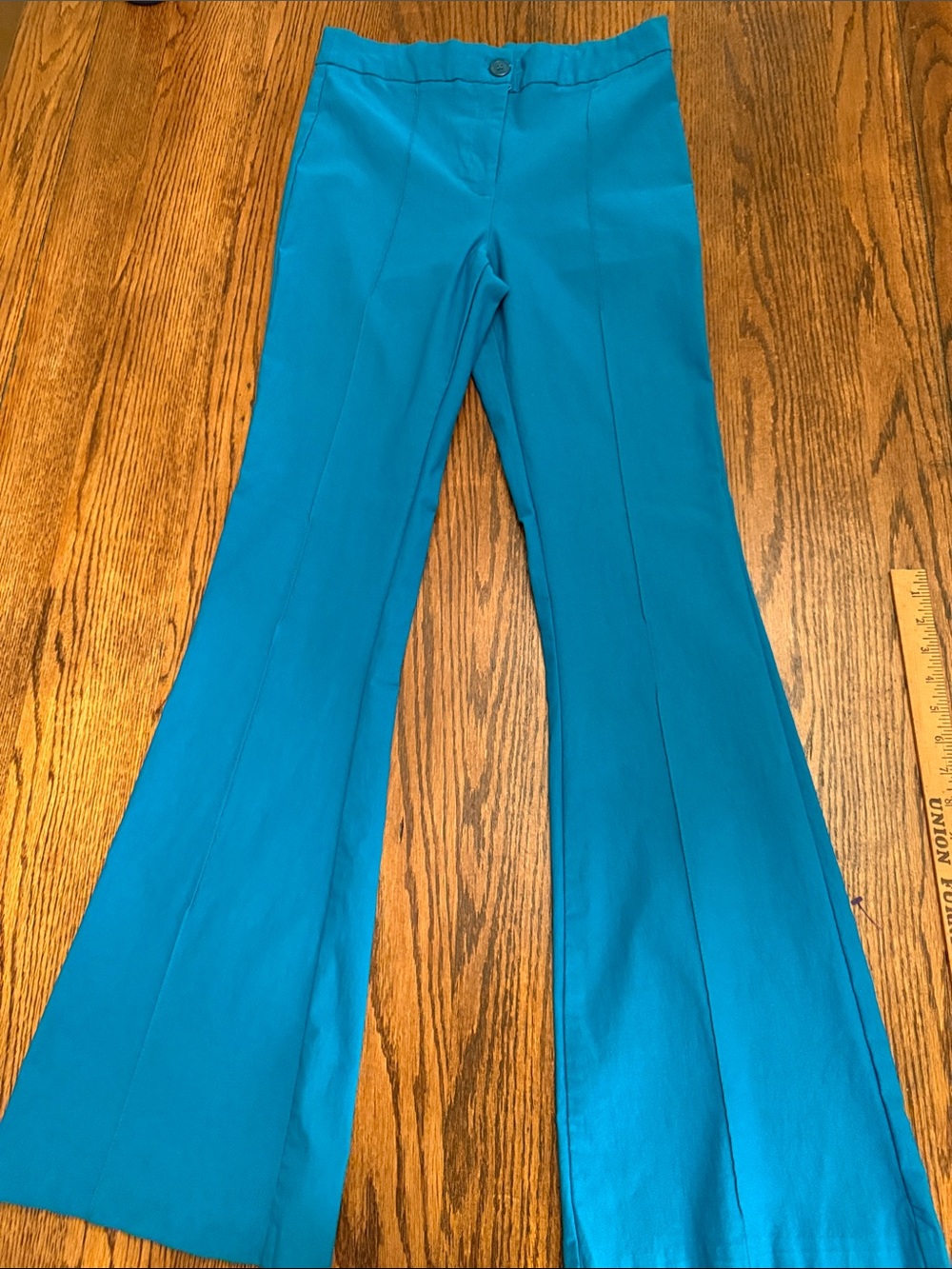Women’s Tall Teal Flare Pants Alloy Apparel XL 35” Inseam Stretch Y2K